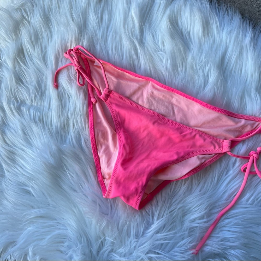 Victoria’s Secret Hot Pink Side Tie Bikini Cheeky Bottoms